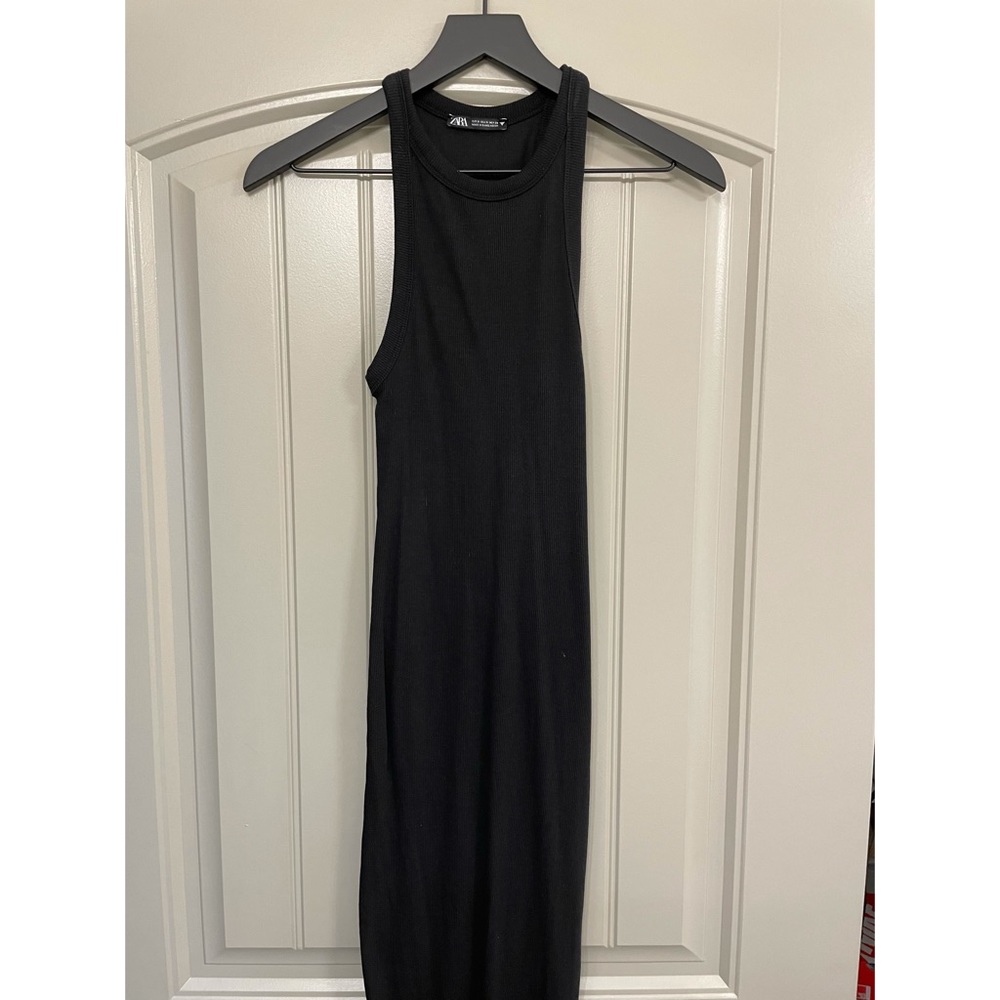 Black Zara midi dress